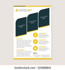 Corporate business annual report brochure flyer design. Leaflet cover presentation. Flier with Abstract geometric background. Modern publication poster magazine, layout template A4 flyer