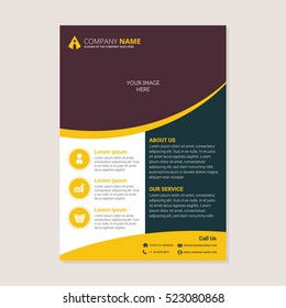 Corporate Business Annual Report Brochure Flyer Design. Leaflet Cover Presentation. Flier With Abstract Geometric Background. Modern Publication Poster Magazine, Layout Template A4 Flyer