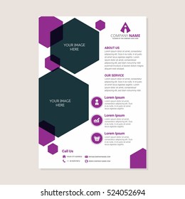 Corporate business annual report brochure flyer design. Leaflet cover presentation. Flier with Abstract geometric background. Modern publication poster magazine, layout template A4 flyer