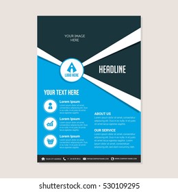 Corporate business annual report brochure flyer design. Leaflet cover presentation. Flier with Abstract geometric background. Modern publication poster magazine, layout template A4 flyer