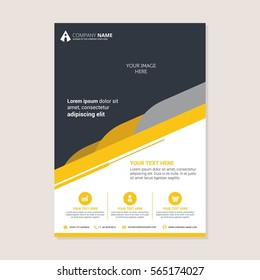 Corporate business annual report brochure flyer design. Leaflet cover presentation. Flier with Abstract geometric background. Modern publication poster magazine, layout template A4 flyer