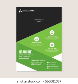 Corporate Business Annual Report Brochure Flyer Design. Leaflet Cover Presentation. Flier With Abstract Geometric Background. Modern Publication Poster Magazine, Layout Template A4 Flyer