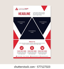 Corporate business annual report brochure flyer design. Leaflet cover presentation. Flier with Abstract geometric background. Modern publication poster magazine, layout template A4 flyer