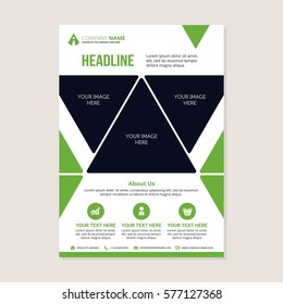 Corporate business annual report brochure flyer design. Leaflet cover presentation. Flier with Abstract geometric background. Modern publication poster magazine, layout template A4 flyer