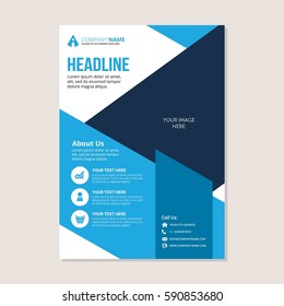 Corporate Business Annual Report Brochure Flyer Design. Leaflet Cover Presentation. Flier With Abstract Geometric Background. Modern Publication Poster Magazine, Layout Template A4 Flyer