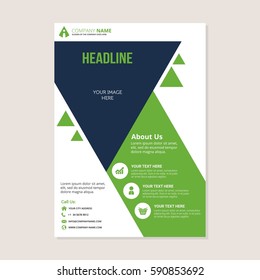 Corporate business annual report brochure flyer design. Leaflet cover presentation. Flier with Abstract geometric background. Modern publication poster magazine, layout template A4 flyer