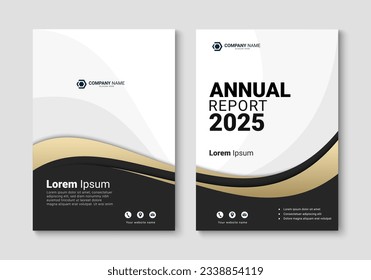 Corporate business annual report cover design template. Brochure, book, magazine layout design. A4 cover page design. Design illustration