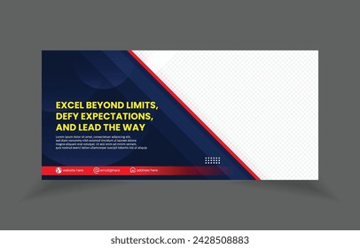 Corporate business banner design, horizontal advertising web banner template. Suitable for web, internet ads. Vector