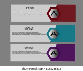 Corporate business banner template, horizontal advertising business banner layout template flat design set , clean abstract cover header background for website design