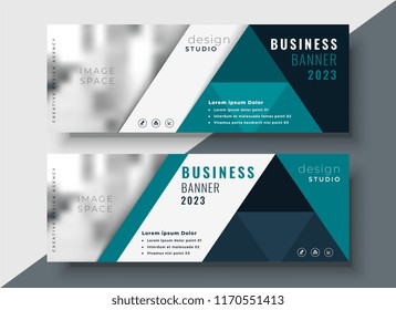 corporate business banner with text and image space