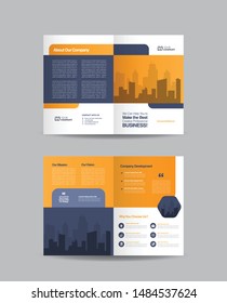 Corporate Business Bifold Brochure Template