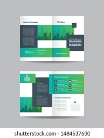 Corporate Business Bifold Brochure Template