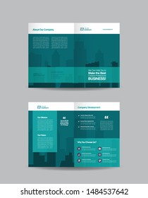 Corporate Business Bifold Brochure Template