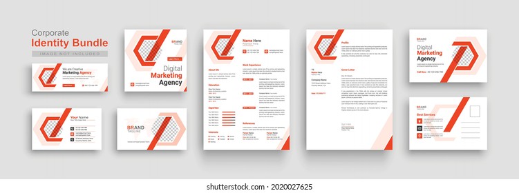 Corporate business brand identity design vector stationery, Business stationary collection