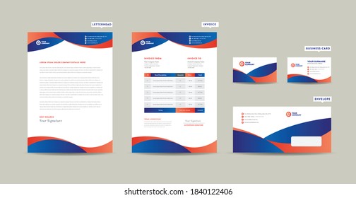 Corporate Business Branding Identity, Stationary Design, Letterhead, Business Card, Invoice,  Envelope,Startup Design