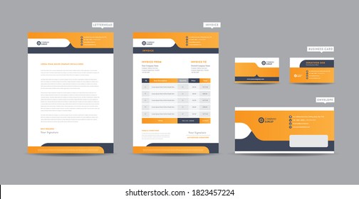 Corporate Business Branding Identity | Stationary Design | Letterhead | Business Card, Invoice,   Envelope, Startup Design