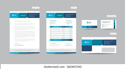 Corporate Business Branding Identity | Stationary Design | Letterhead | Business Card, Invoice,   Envelope, Startup Design