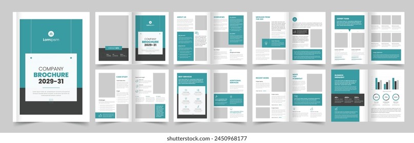 Corporate Business Brochure, Annual Report, Modern Brochure, A4 Template