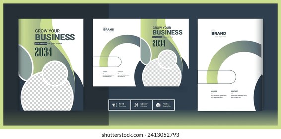 Corporate Business Brochure Cover Design Template in A4. Can be adapt to Bi fold Brochure, Annual Report, Magazine Cover, Poster, Business Presentation, Portfolio cover, Flyer, Booklet cover