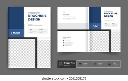 Corporate business brochure cover page annual report book cover corporate business profile design template colorful modern creative elegant magazine bi fold design layout theme for multipurpose use