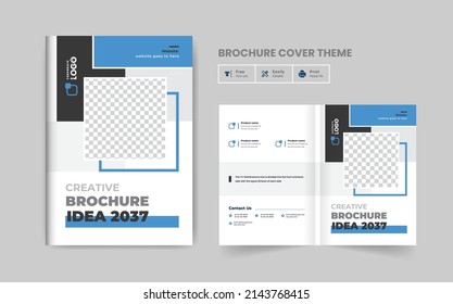corporate business brochure cover page annual report book cover corporate business profile design template creative elegant modern magazine bi fold design layout theme