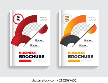 Corporate Business Brochure Cover Page Annual Report Book Cover Corporate Business Profile Design Template Red Color Creative Elegant Modern Magazine Bi Fold Design Layout Theme
