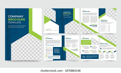 Corporate Business Brochure design. Multipurpose template with cover, back and inside pages.