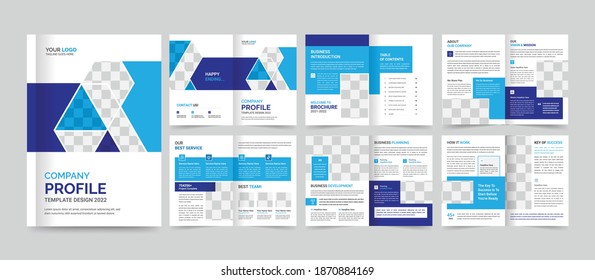 Corporate Business Brochure design. Multipurpose template with cover, back and inside pages.