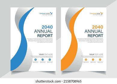 Corporate business brochure flyer annual report or booklet layout or book cover design template