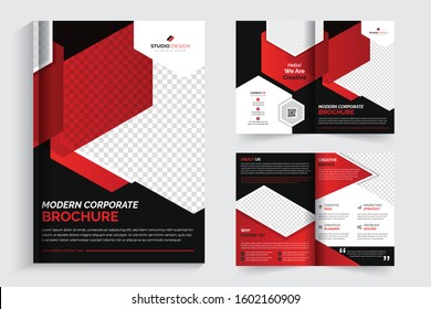 Corporate Business Brochure Template Design Red Color