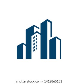Corporate Business Building logo vector graphic style 
for realty and real estate company