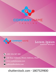 Corporate business Card With 4 Shapes