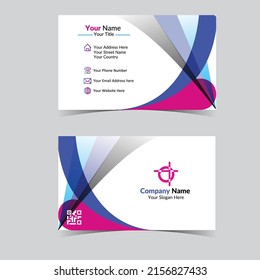 A corporate business card design