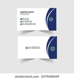 Corporate Business Card Design With Double-Sides template