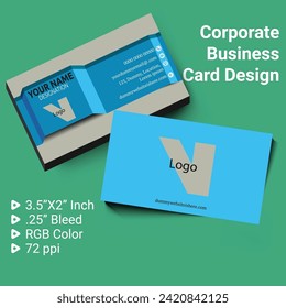 corporate business card design concept