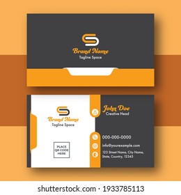 Corporate Business Card Design With Double-Sides For Advertising.