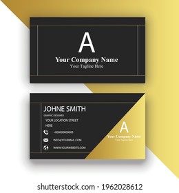 Corporate Business Card Design With Double-Sides
