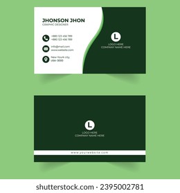 Corporate Business Card Design Green