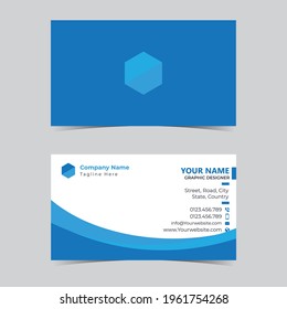 Corporate Business Card Design, Modern Business Cards, Name Cad, Identify Card,  Template