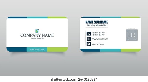 Corporate business card design. Personal visit design.