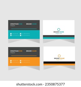 Corporate business card design. Professional, clean and modern business card design . Just drop in your own pictures and texts,