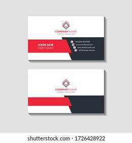 Corporate Business Card Design With Red Color