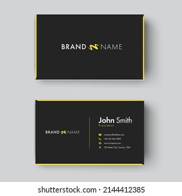 Corporate Business Card Design Stationary in black and Yellow