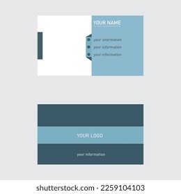 Corporate Business card design
template. personal business card with 
company logo. clean flat design