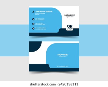 Corporate business card design template. Visiting card design layout.
