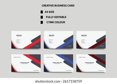 corporate business card design template