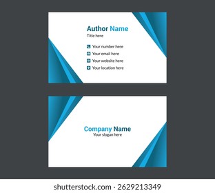 Corporate business card design template