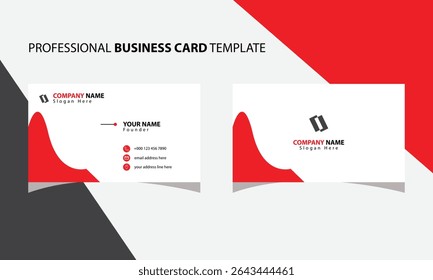 Corporate  Business card design template--
