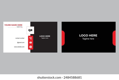 Corporate Business card design, Vector design, Communication card.