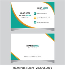 corporate business card design , vector and business  template
